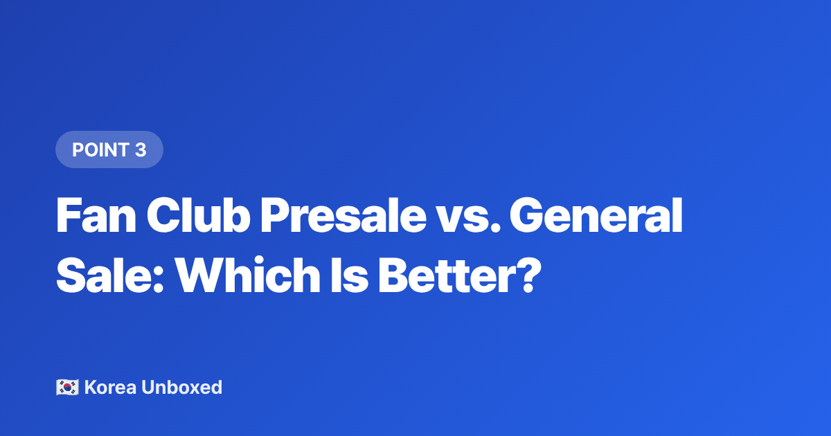 Fan Club Presale vs. General Sale: Which Is Better? - BLACKPINK World Tour 2026: How to Get Tickets as an International Fan
