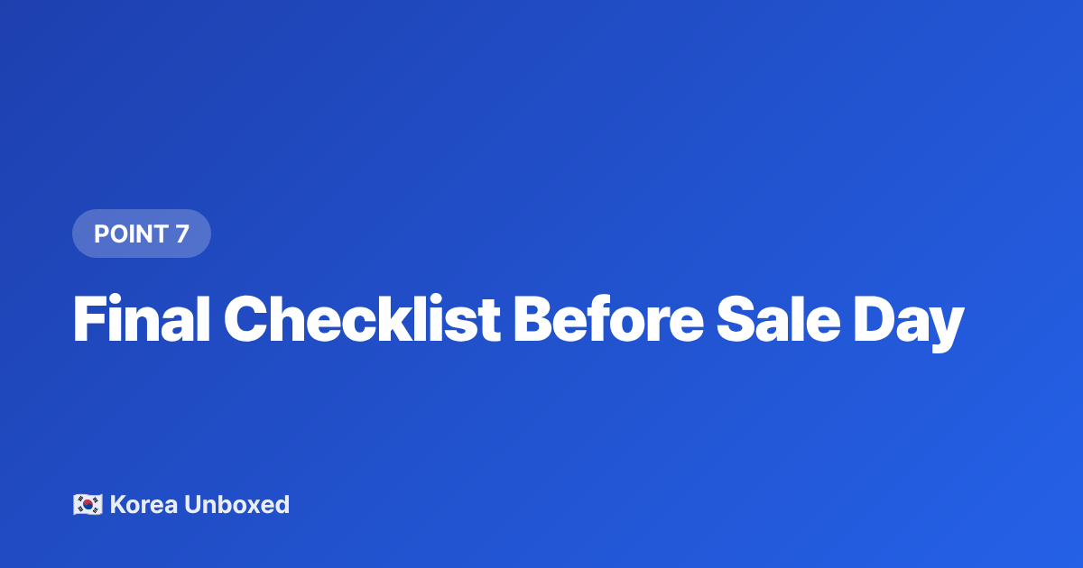 Final Checklist Before Sale Day - Buy K-Pop Concert Tickets from Abroad: Interpark, YES24 & More (2026)