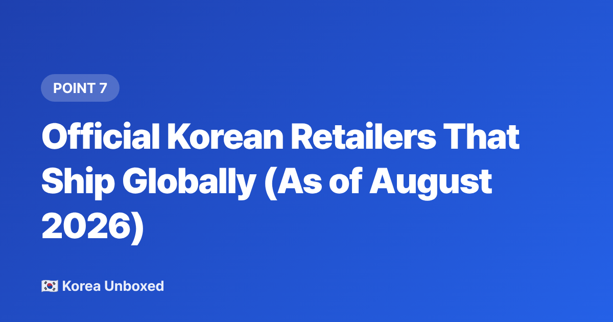 Official Korean Retailers That Ship Globally (As of August 2026) - How to Buy Official K-pop Lightsticks & Merch Abroad in 2026
