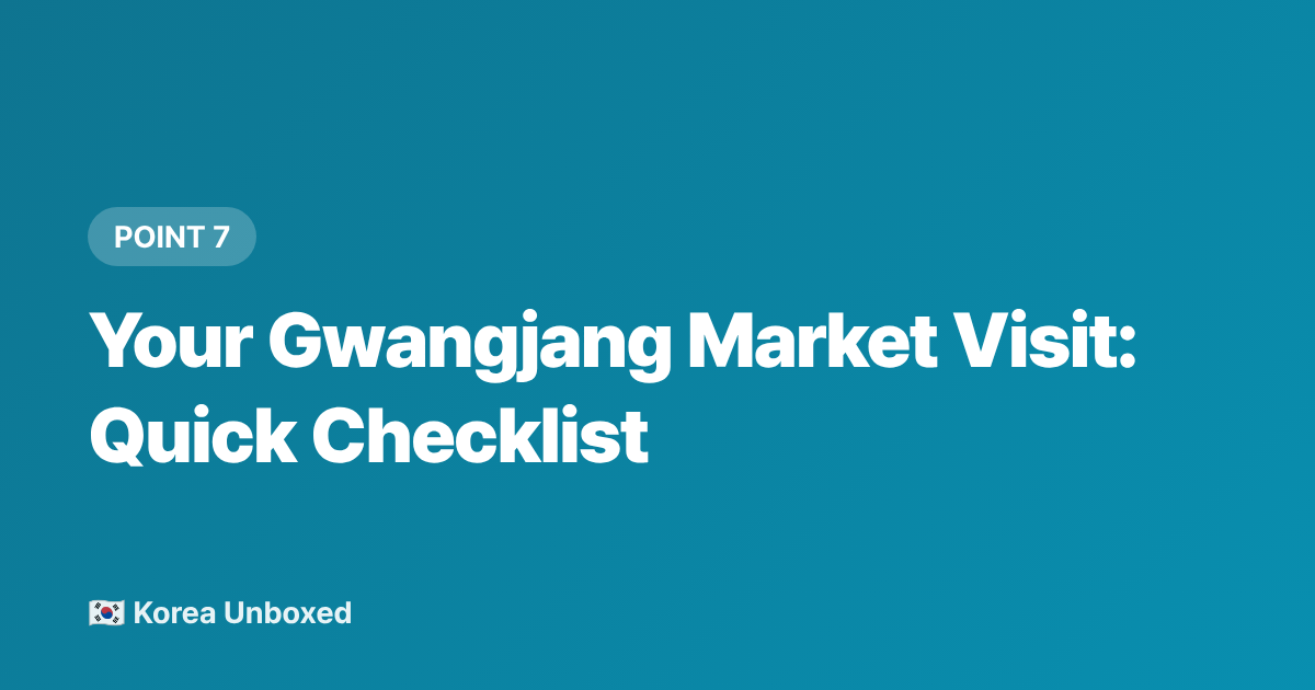 The Bottom Line: Why Gwangjang Matters - Gwangjang Market: Korean Street Food Tour Worth Every Won