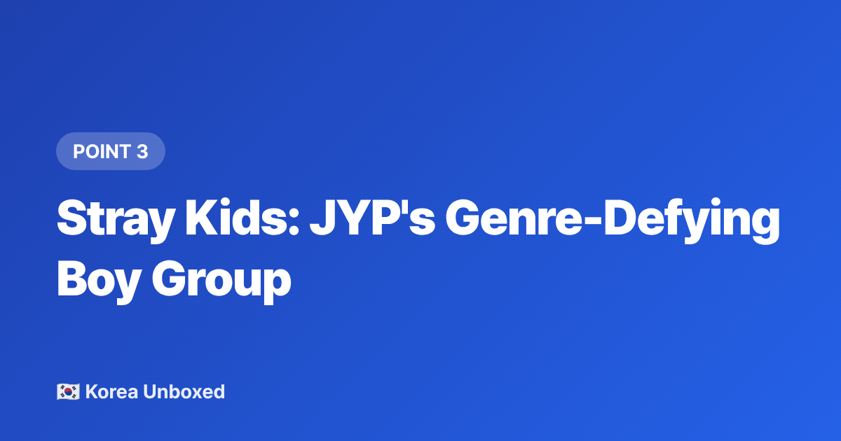 Stray Kids: JYP's Genre-Defying Boy Group - JYP Entertainment Artists Explained: TWICE, Stray Kids, ITZY & NMIXX — A Beginner's Guide 2026