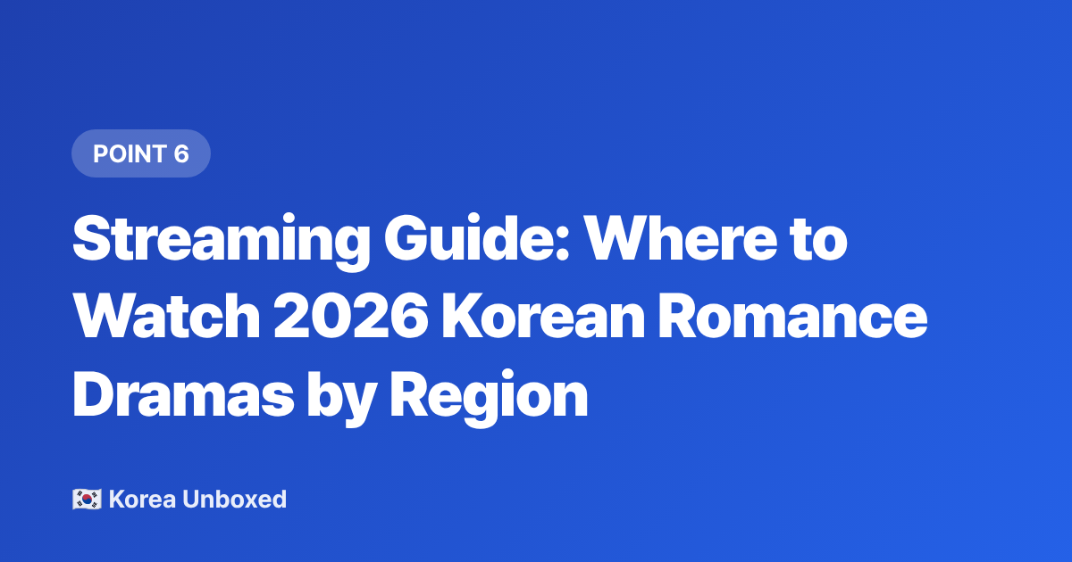 Streaming Guide: Where to Watch 2026 Korean Romance Dramas by Region - K-Drama Summer Romance 2026: Best Seasonal Series to Binge Now