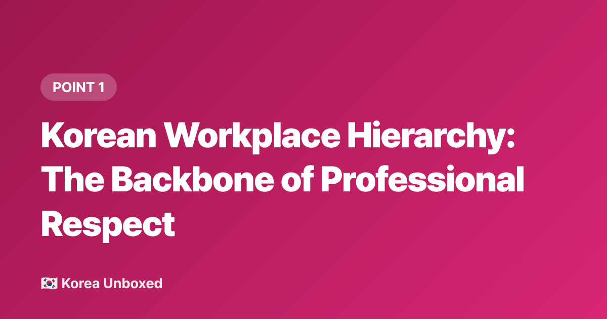 Korean Workplace Hierarchy: The Backbone of Professional Respect - Korean Work Culture Explained: Hierarchy, Hoesik & What to Expect