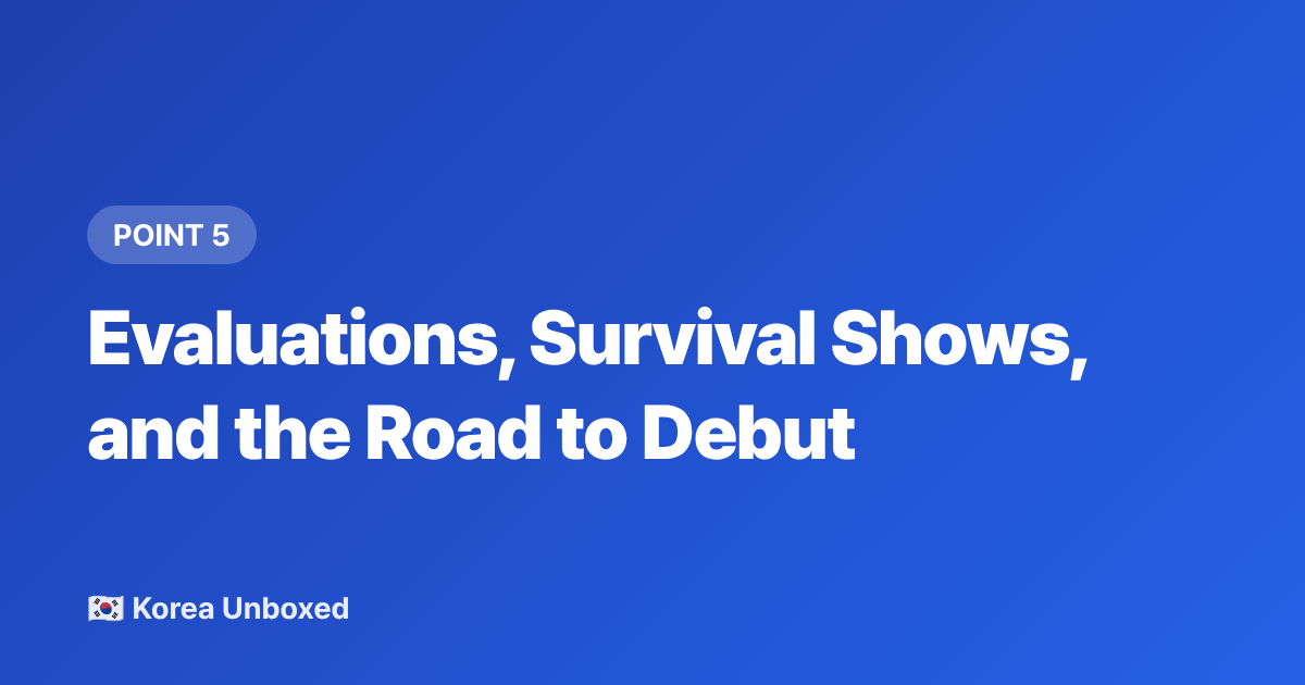 Evaluations, Survival Shows, and the Road to Debut - K-pop Trainee Life Explained: Auditions, Training & Debut (2026)