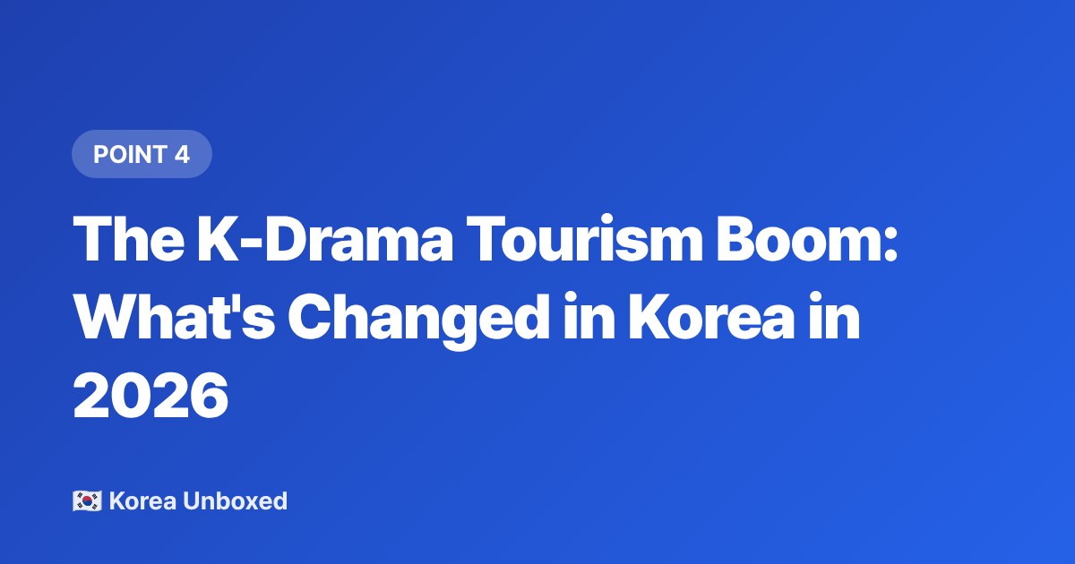 The K-Drama Tourism Boom: What's Changed in Korea in 2026 - Squid Game Season 2 Filming Locations to Visit in Korea (2026)