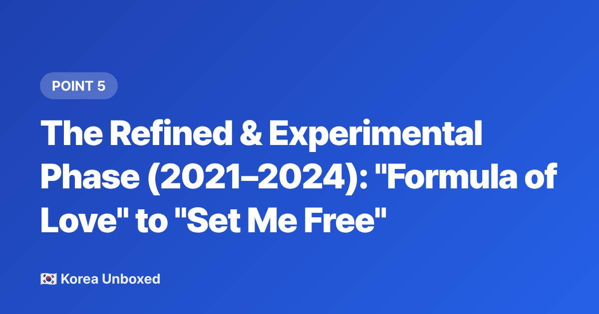 The Refined &amp; Experimental Phase (2021–2024): "Formula of Love" to "Set Me Free" - TWICE Discography Timeline: Every Era Explained for New Fans in 2026