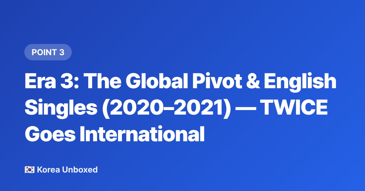 Era 3: The Global Pivot &amp; English Singles (2020–2021) — TWICE Goes International - TWICE Discography Timeline: Every Era Explained for New Fans